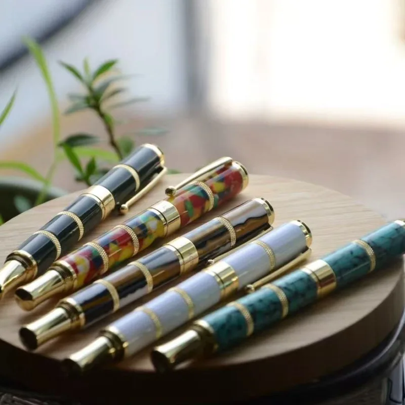 MAJJOHN MONTEELK Flex Nib Fountain Pen Brass Rotating pen holder for practicing handwriting, office ledger Writing fountain pens