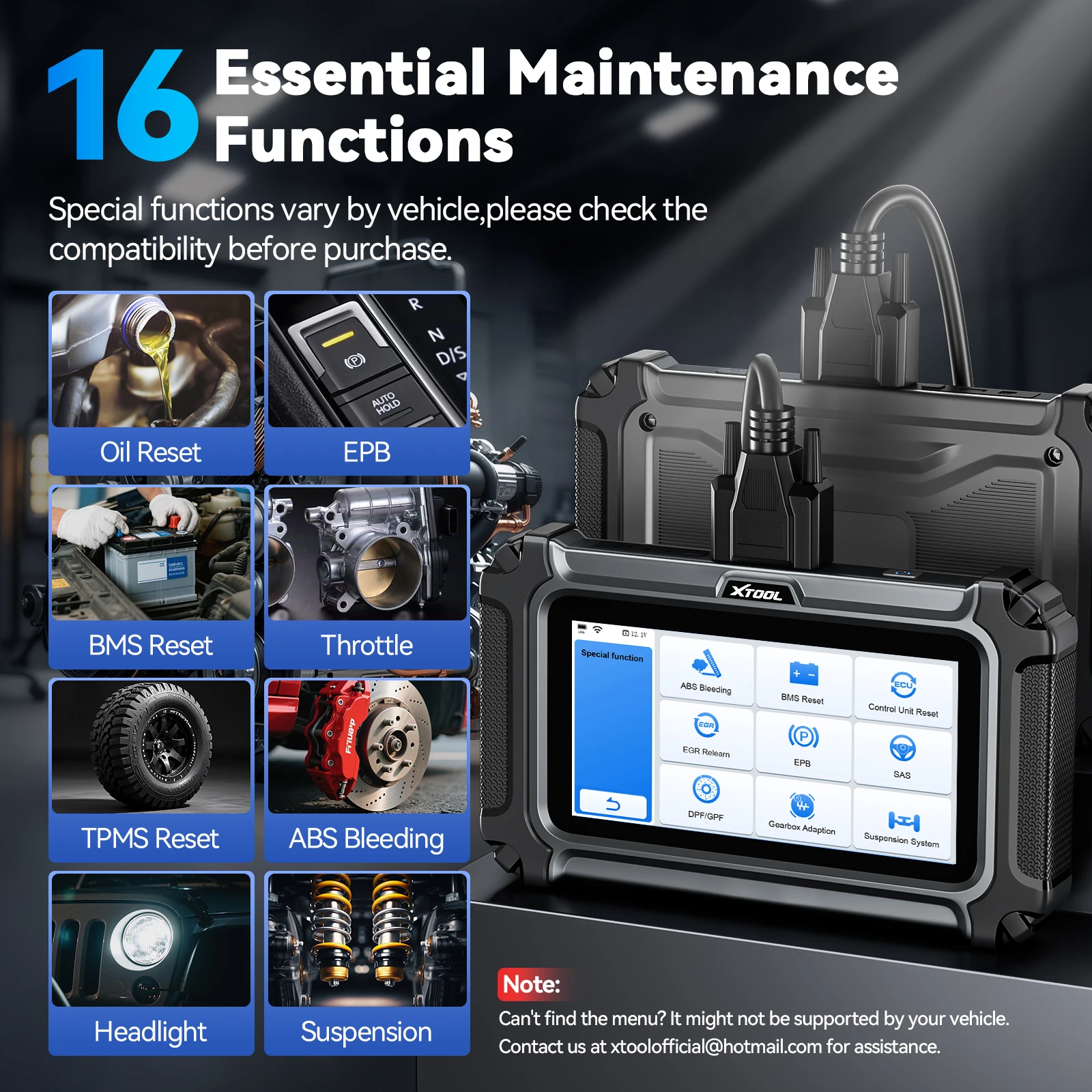 XTOOL D5S Performing Reset Service