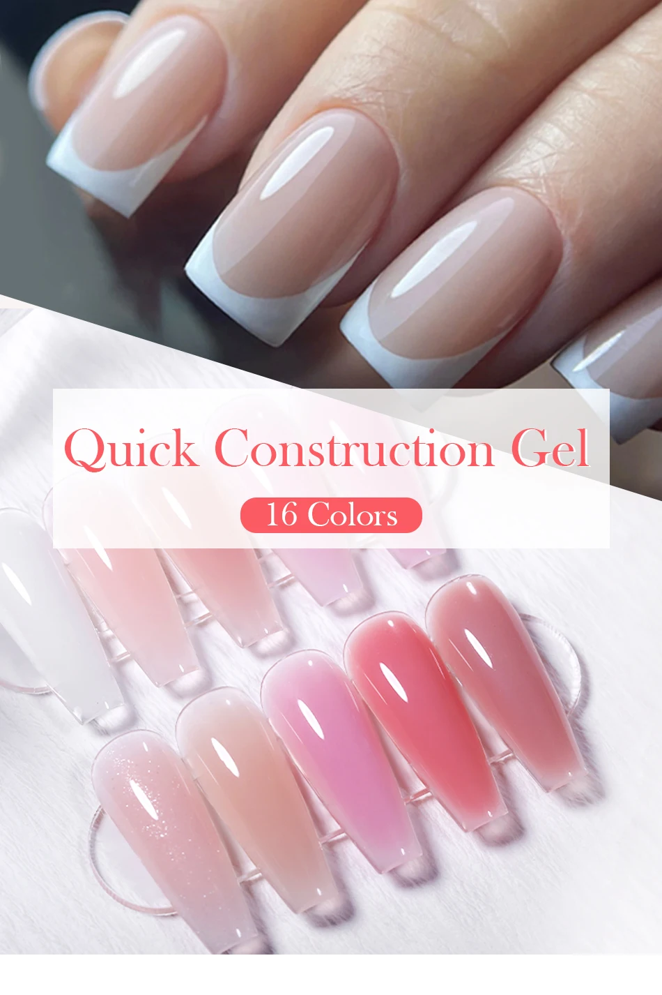 BORN PRETTY 10ml 5-IN-1 Builder Gel Jelly Color Schnellbau-Gel Nagellack für Maniküre Semi-Permanentes Aufbaugel – Detail 1