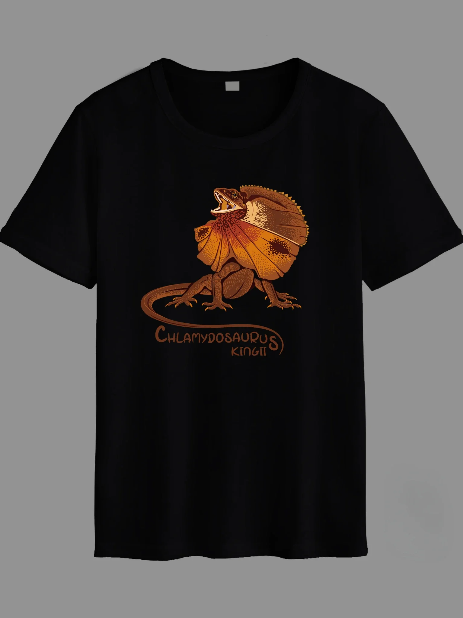 Chlamydosaurus Kingii. Natural Creature Reptile Pet Frilled Lizard T Shirt New 100% Cotton Short Sleeve O-Neck Casual T-shirt