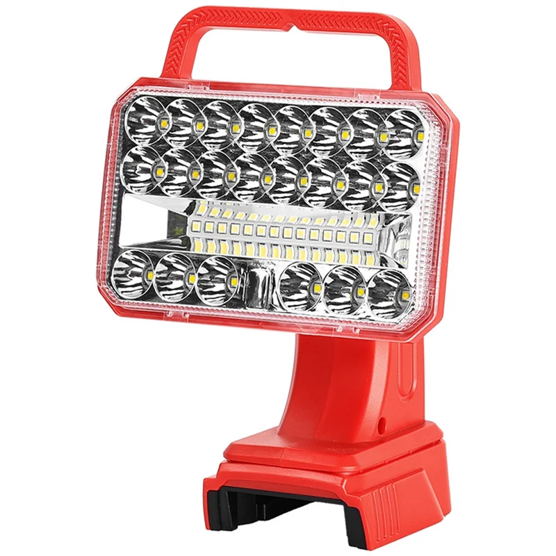 CQMF-For M18 18V 18W ضوء العمل LED المحمول - 2000LM USB قابل لإعادة الشحن لإضاءة موقع العمل في الهواء الطلق