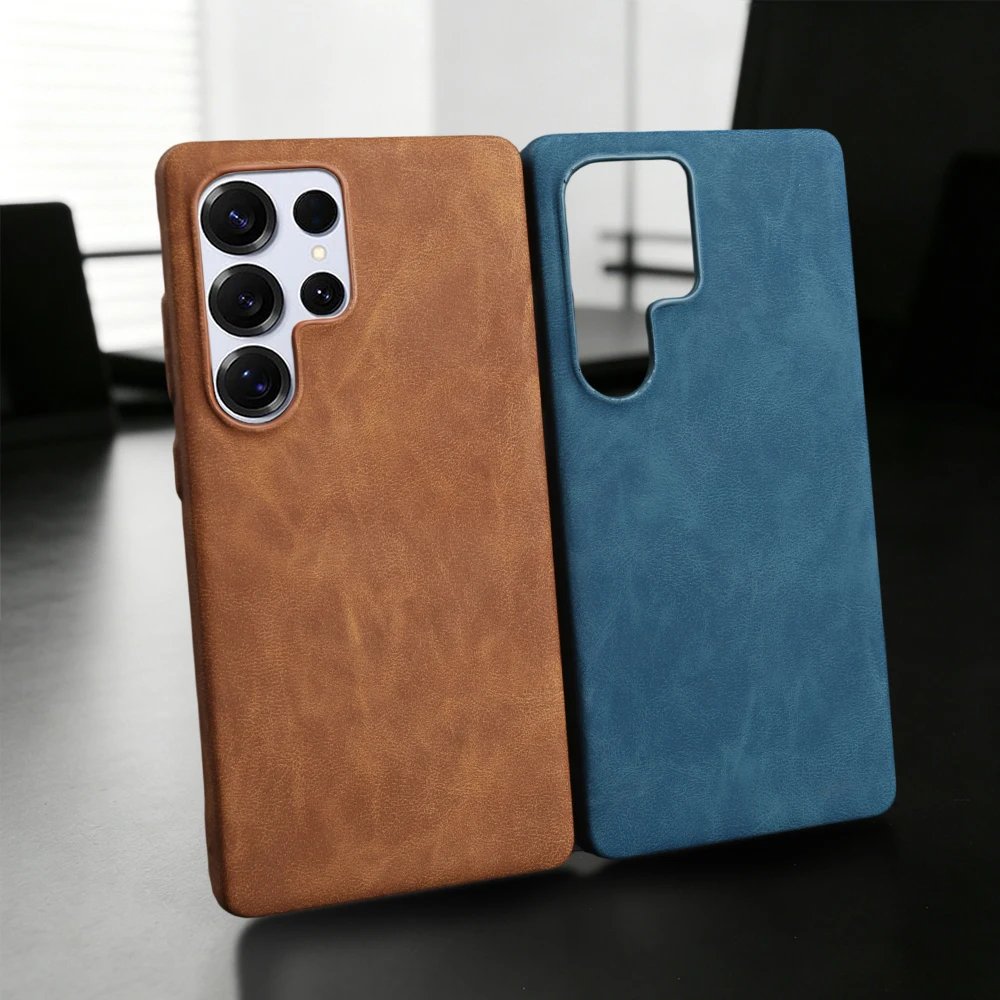 

Premium Leather Case For Samsung Galaxy S25 S26 Ultra S24 Plus S23 FE S22 S21 Ultra Phone Case Back Cover S26Ultra S26Plus Coque