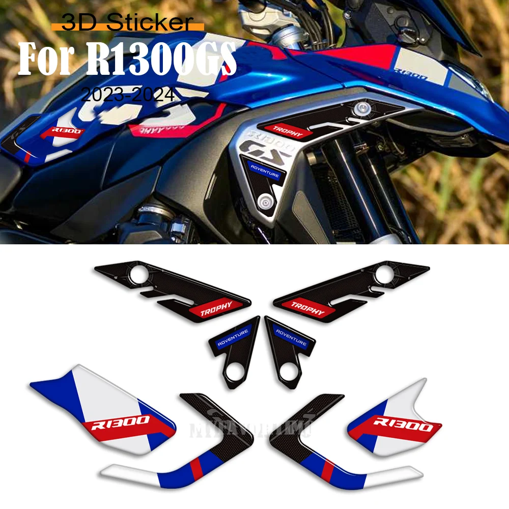 

R1300GS Motorcycle 3D Epoxy Resin Protection Tank Pad Stickers Gas Tank Decals For BMW R 1300 GS R1300 2023 2024