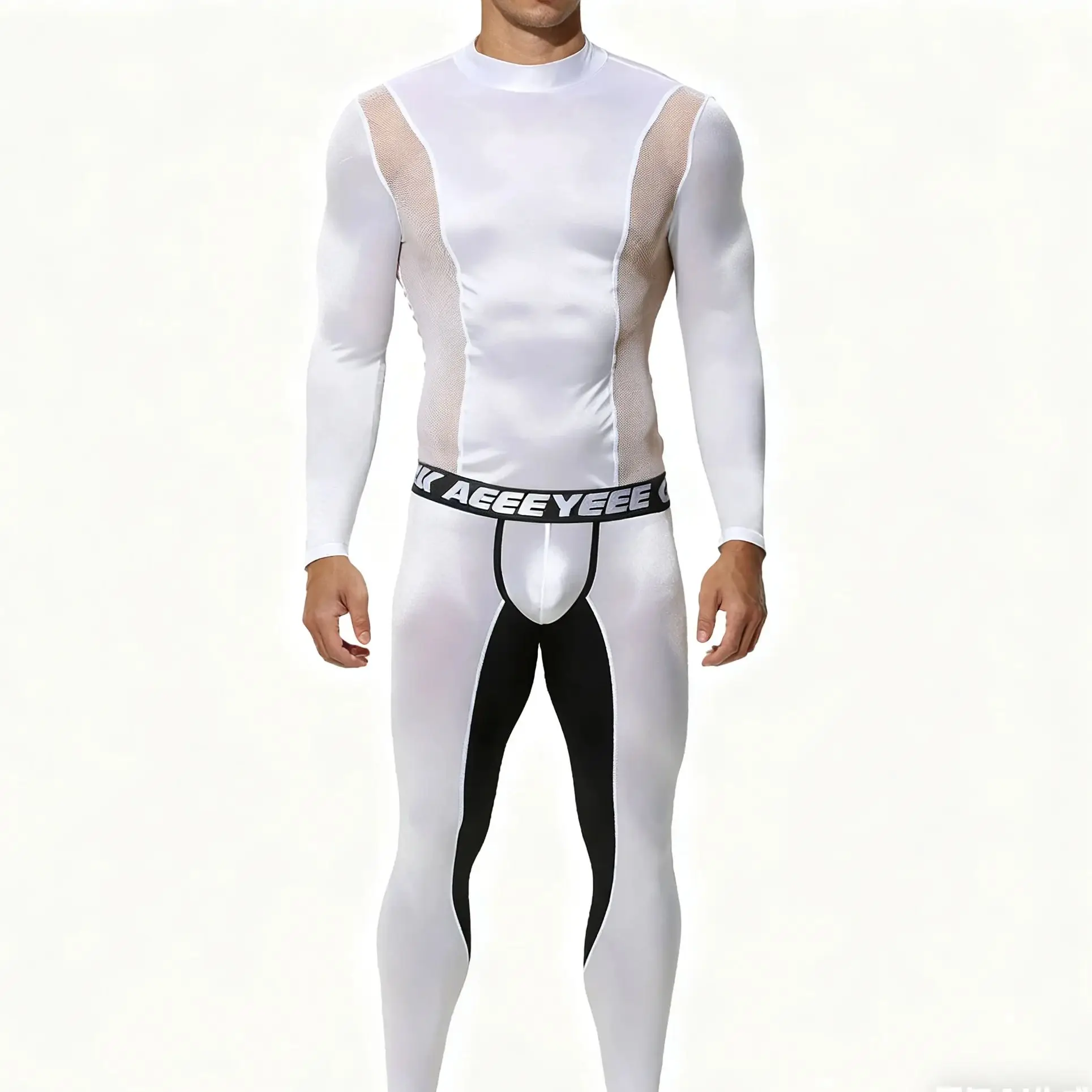 

unique Hot pants men's leggings Workout Tops ultra-thin elastic ice silk fully transparent transparent fitness shorts