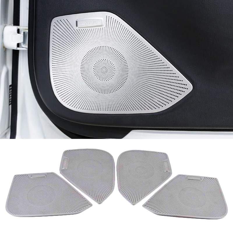 

For MAZDA CX-8 2017 2018 2019 Car Styling Door Gate Loudspeaker Sound Chrome Pad Cover Trim Frame Sticker Interior Accessories