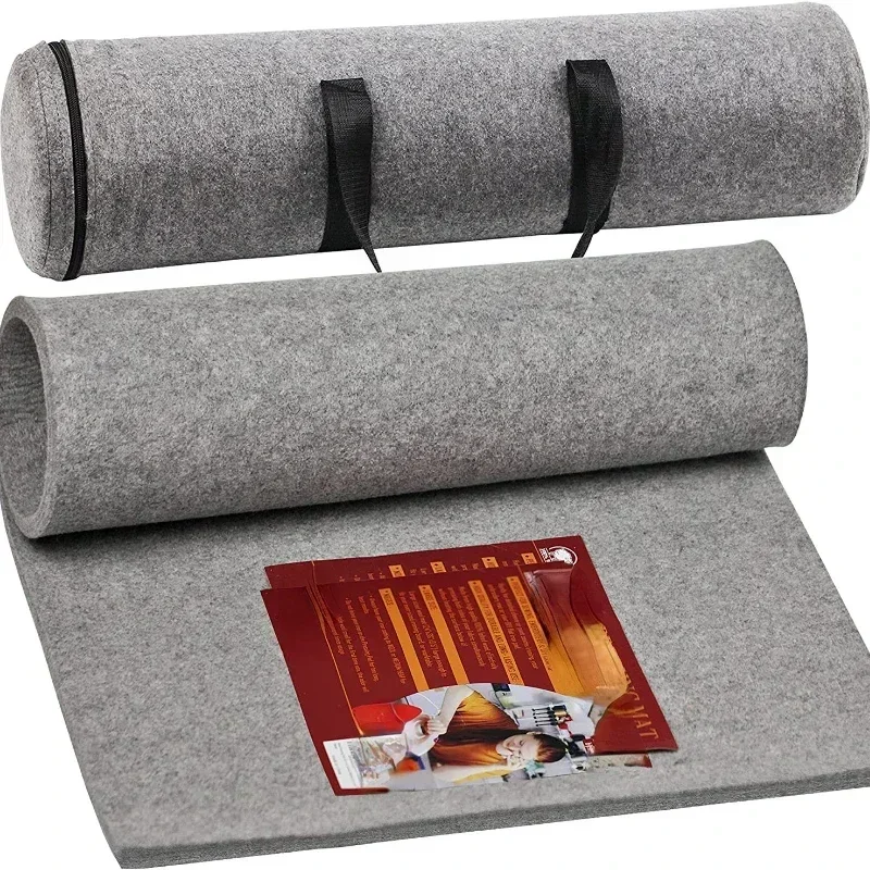 Sell like hot cakes 1/2 inch thickness pure wool felt roll customized wool ironing mat ironing board cover
