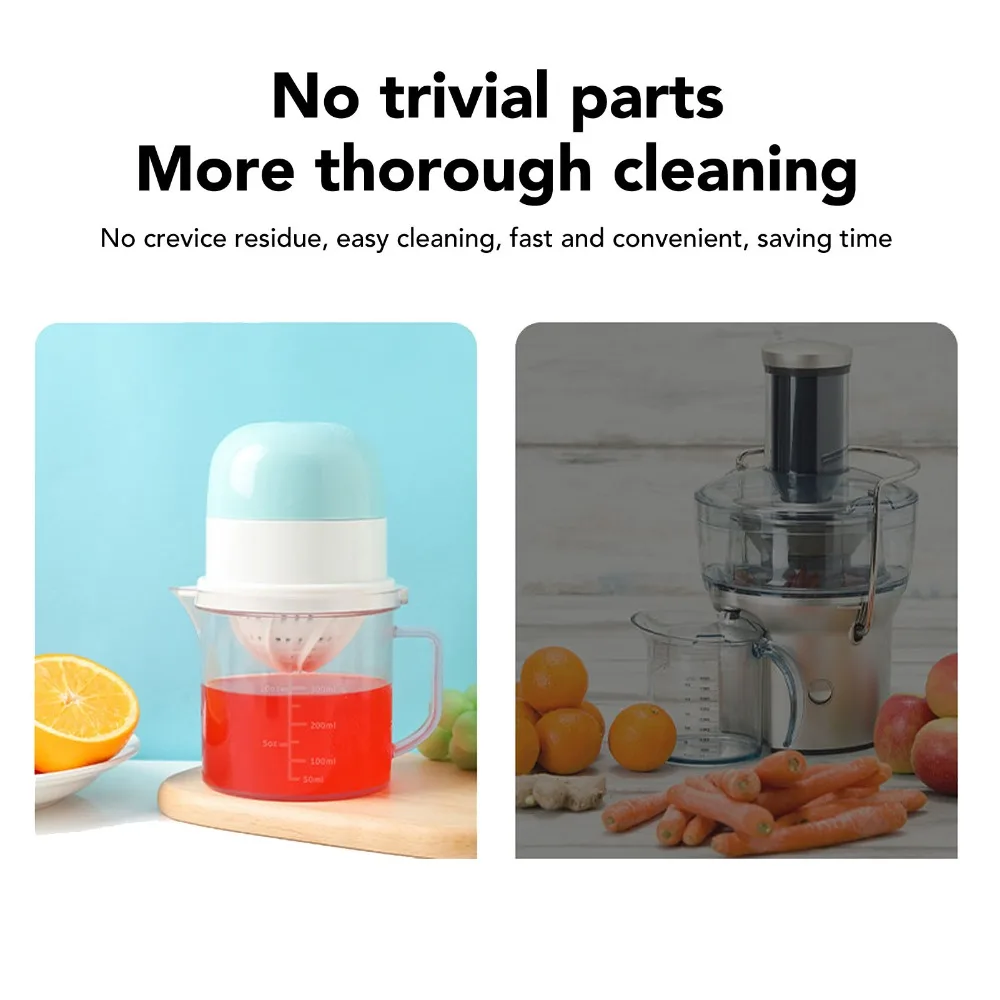 Durable ABS Manual Juicer Blue Green Portable Design Fruit Juicer Multifunctional 450ml Capacity Juicing Cup Lemon Lime Orange