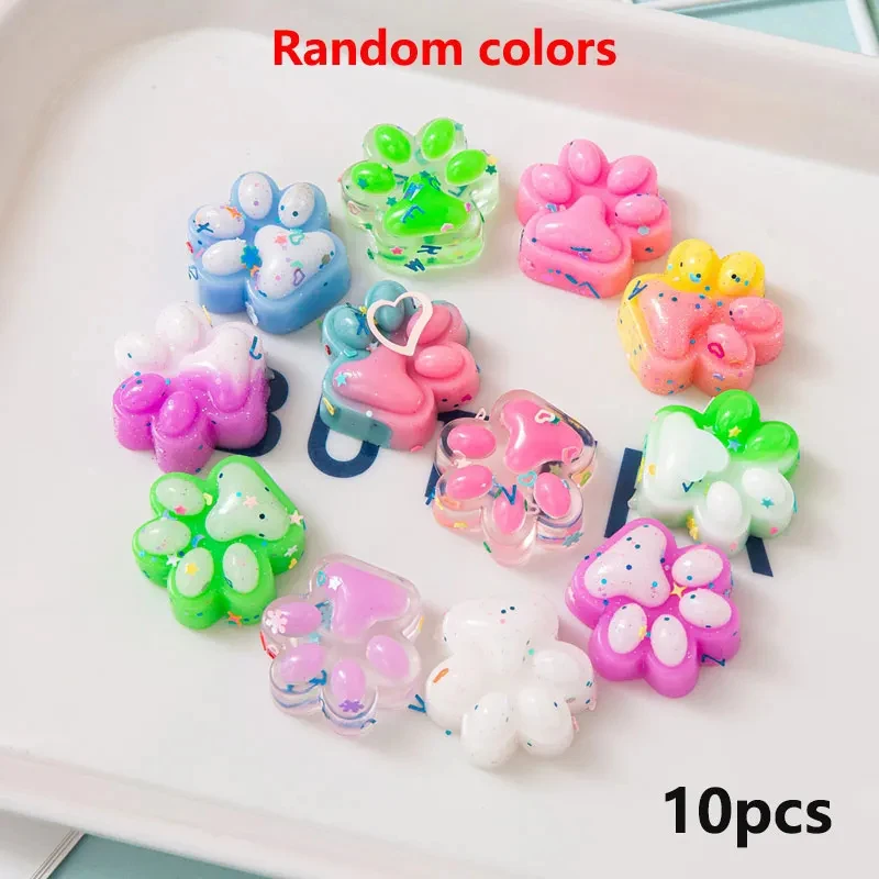 10Pcs Mini Cute Cat Claw Squishy Fidget Toys Plush Stress Relief Pinch Toys for Halloween Christmas Party Favors Goodie Bag image 3