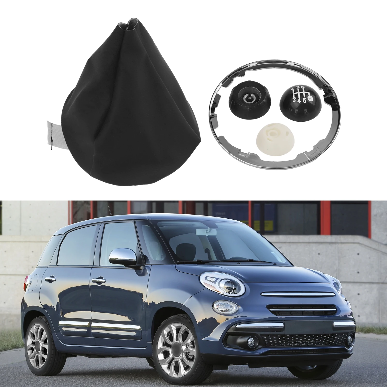 

Shift Knob 6 Speed Manual Transmission 55344048 for Fiat 500 Models 2012 2018 Replacement Part for Smooth Shifting