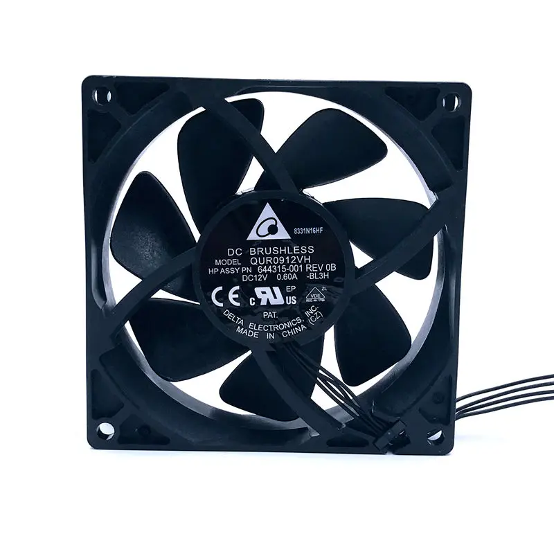 

NEW for QUR0912VH 9CM 92mm 92*92*25mm 12V 0.60A 4 lines pwm large air volume computer CPU radiator fan Mini water fan