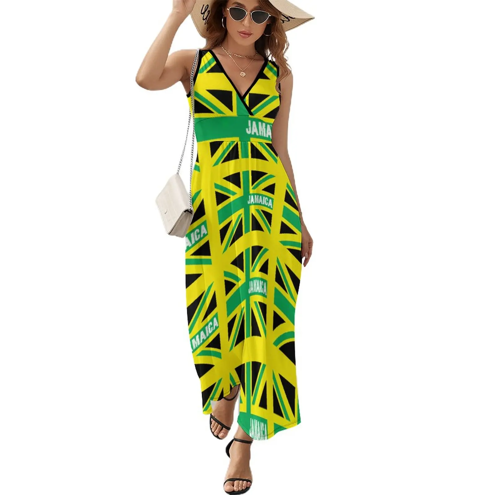 Jamaica Flag Jamaican Dress Street Style Bohemia Long Dresses Women Sexy Graphic Maxi Dress Gift Idea