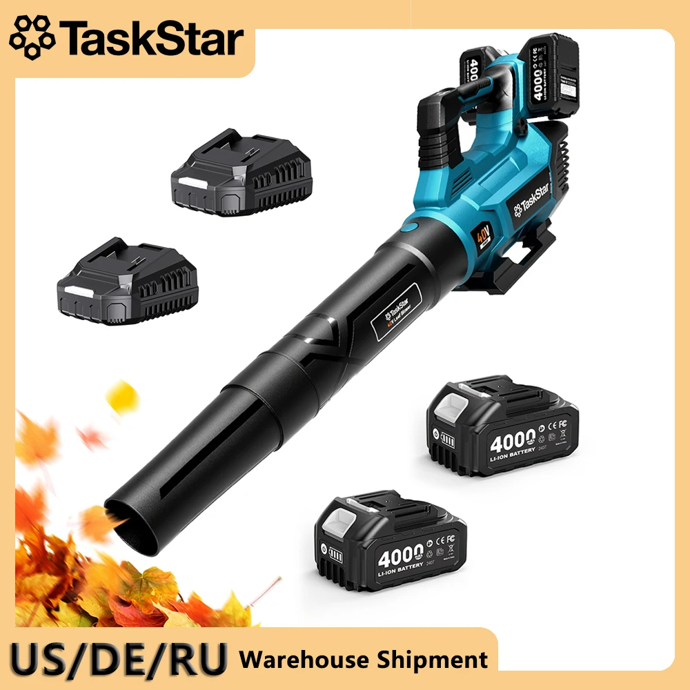 TaskStar Cordless Electric Leaf Blower 40V Powerful Vacuum