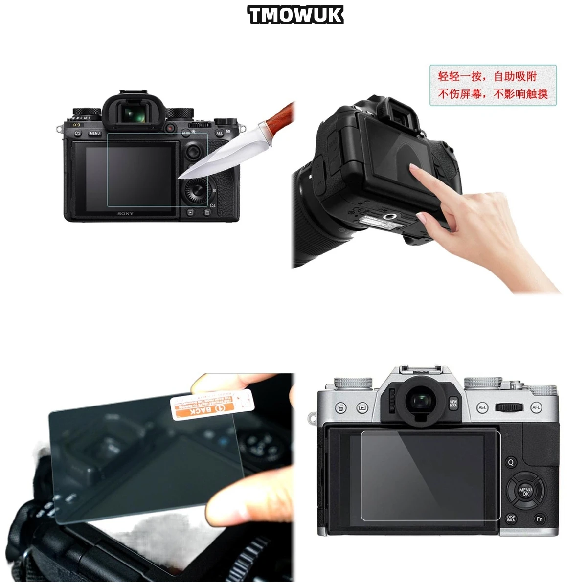 

For Fujifilm XA3 A5 A10 A20 XT1 XT2, Impact Resistant HD Screen Protector 9H