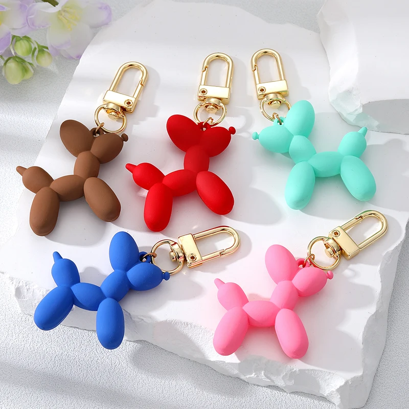 1pc Resin Cute Cartoon Animal Couple Keychains Key Ring For Women Men Simple Multicolor Pet Bag Car Holder Airpods Box Jewelry