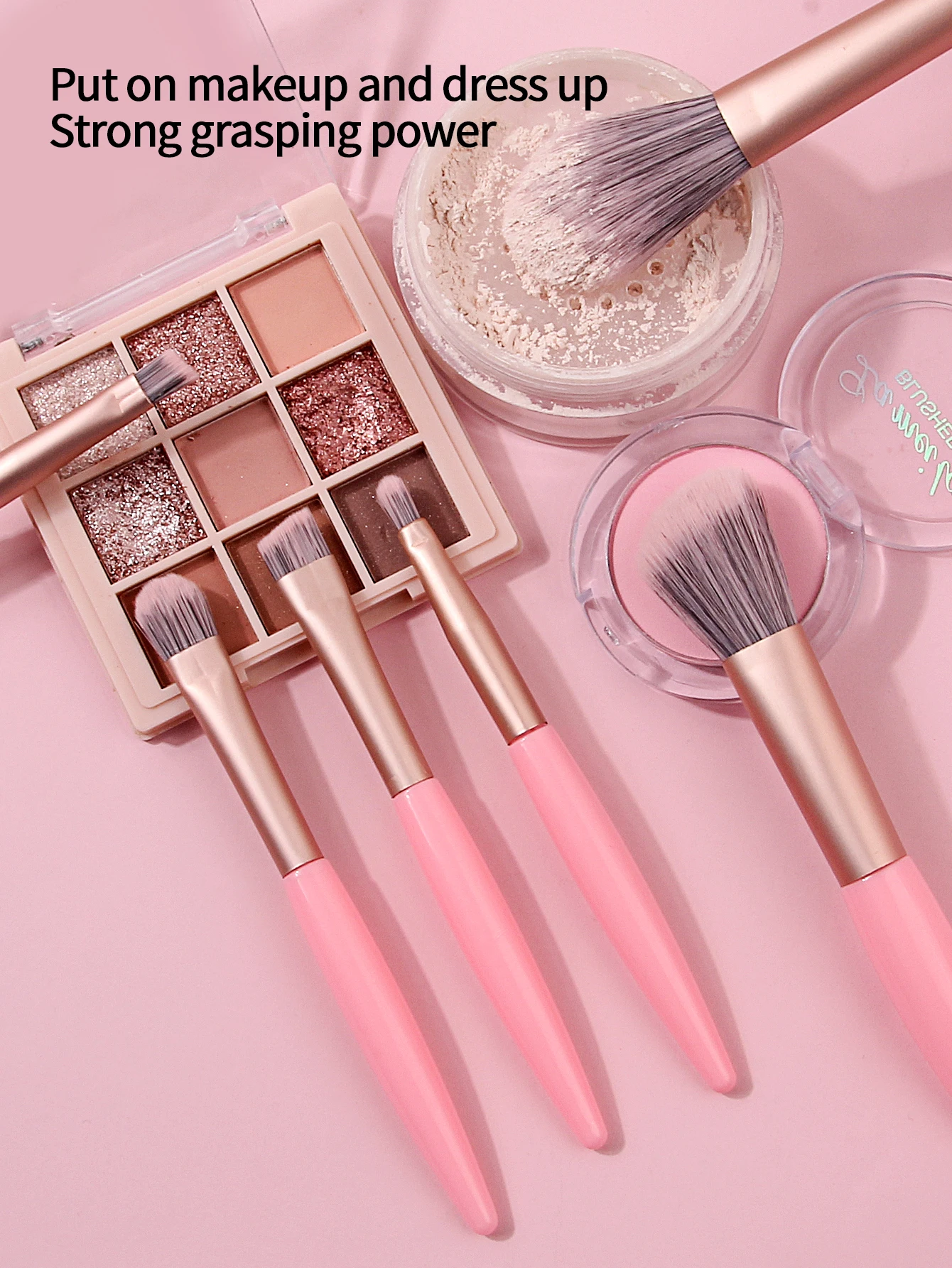 Ensemble de mini pinceaux de maquillage portables, 6 pièces, pinceaux à poudre, pinceaux à blush, pinceaux à fard à paupières, outils de beauté spéciaux pour débutants