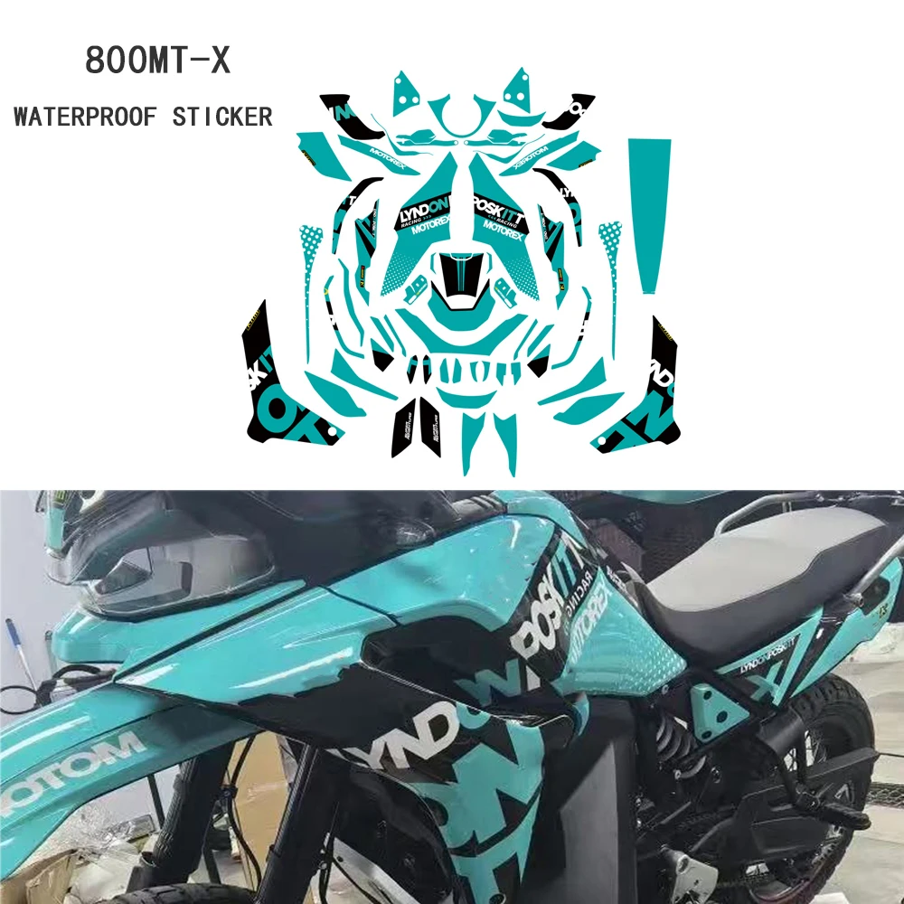 

For CFMOTO 800MT-X 800MTX New Motorcycle Accessories Full Car Flower Version Waterproof Sticker Decoration Decals Pattern