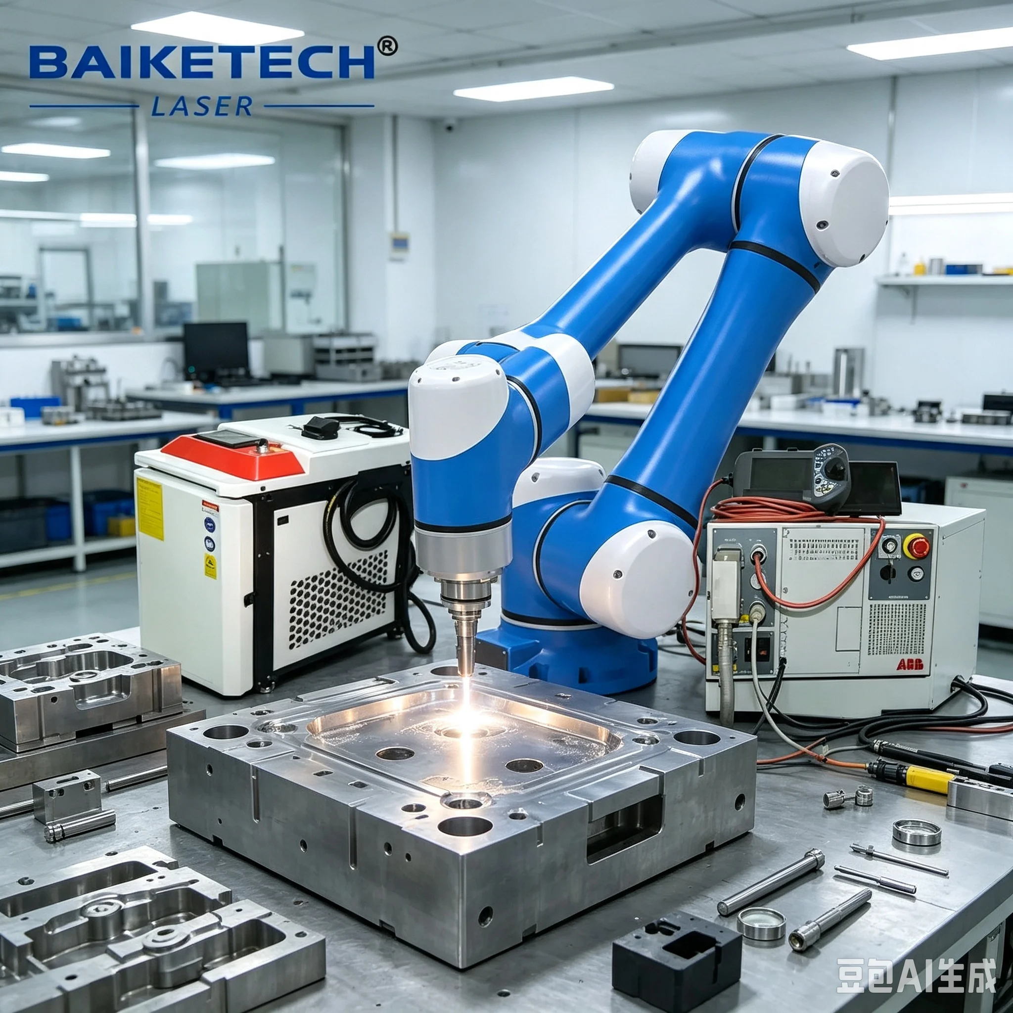 Industrial Automatic Robotic Laser Welding Station Programmable 6 Axis Manipulator Laser Welding Workstation For Curved Special-