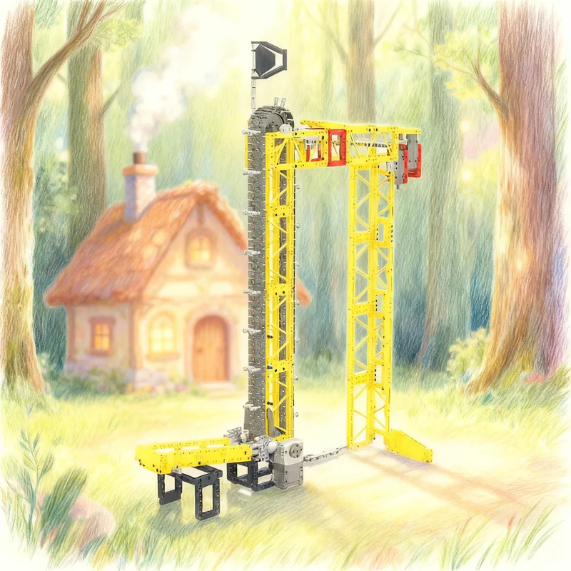 

2883pcs MOC GBC 54 Vertical Conveyor Lift Building Technical Model Building Blocks Architecture Toy Christmas Gifts Brick Kids