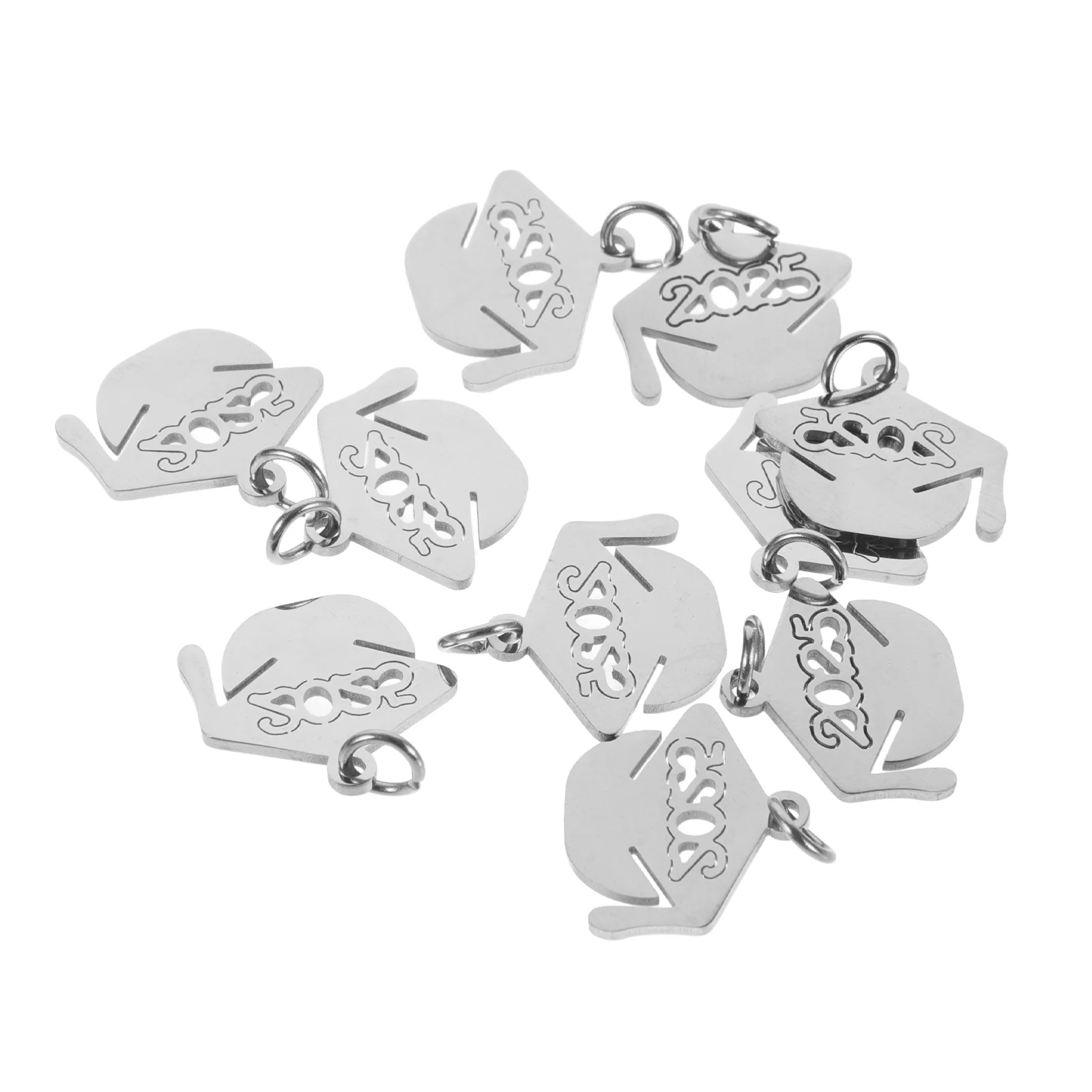 10 Pcs Doctor Hat Pendant Graduation Pendants 2025 Bracelet Charms DIY Jewelry Manual