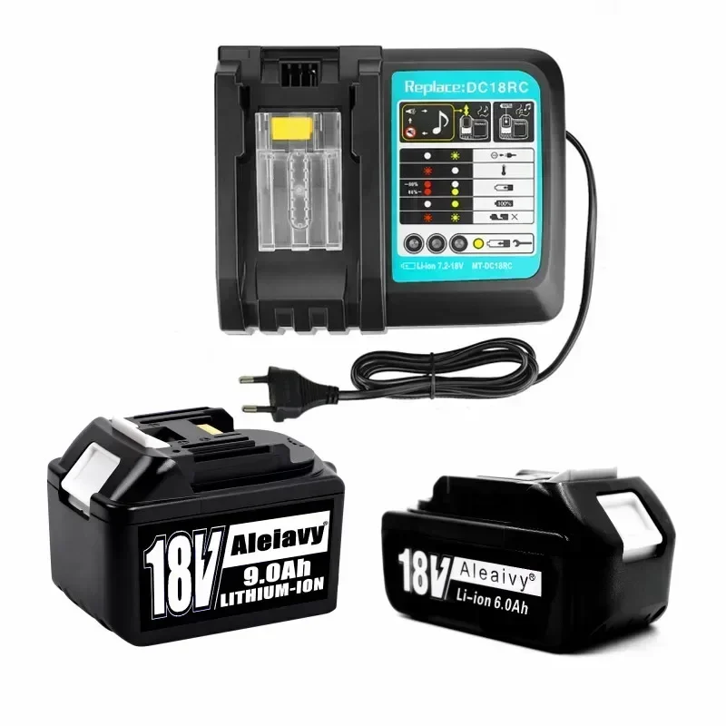 Batería recargable de iones de litio de 18V, 9Ah, BL1860B, 9000mah, batería de repuesto para MAKITA BL1880 BL1860 BL1850 BL1860B L70