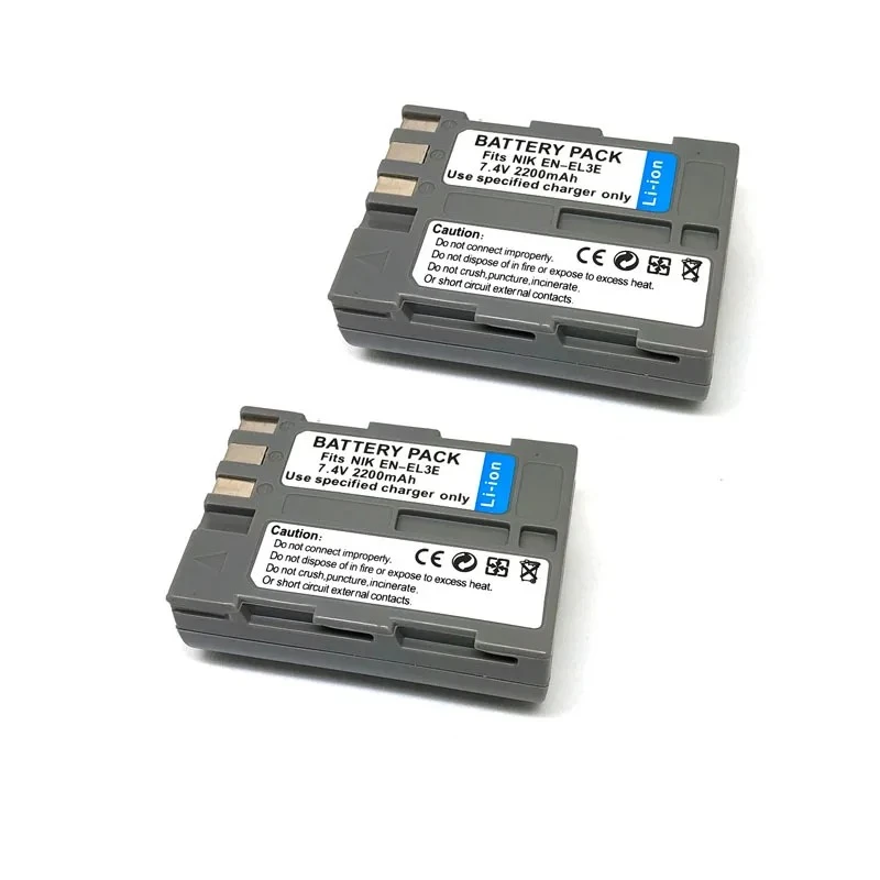 2200mAh 7.4V EN-EL3e ENEL3e EN-EL3 EN EL3 EL3a Bateria do aparatu + Ładowarka do Nikon D700 D300S D300 D200 D100 D90 D80 D70S D70 D90s