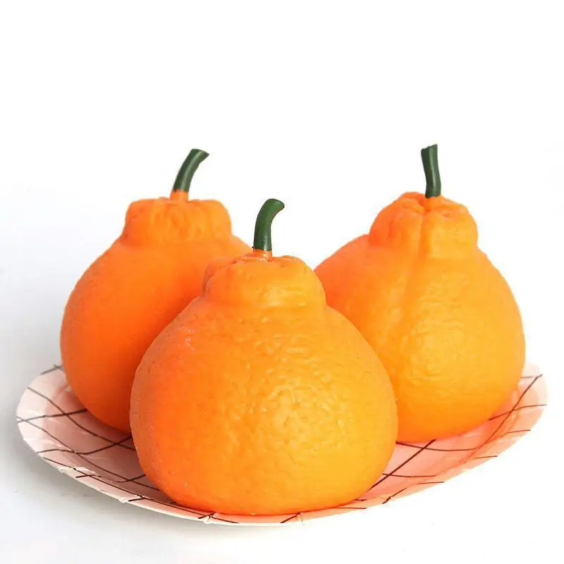 Orange Squeeze Toy Realistic Fruit Squishy with Stress Relief Feature for Kids Adults Sensory Toy Home Decor