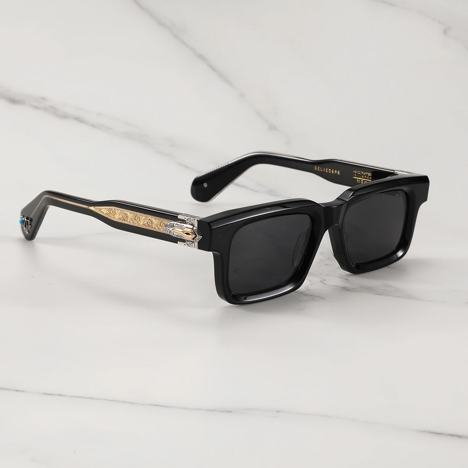 JMM BELVEDERE Business Handgemaakte Zonnebril Vrouwen Luxe Vierkante Dikke Acetaat Designer Lentes De Sol Mujer heren Zonnebril