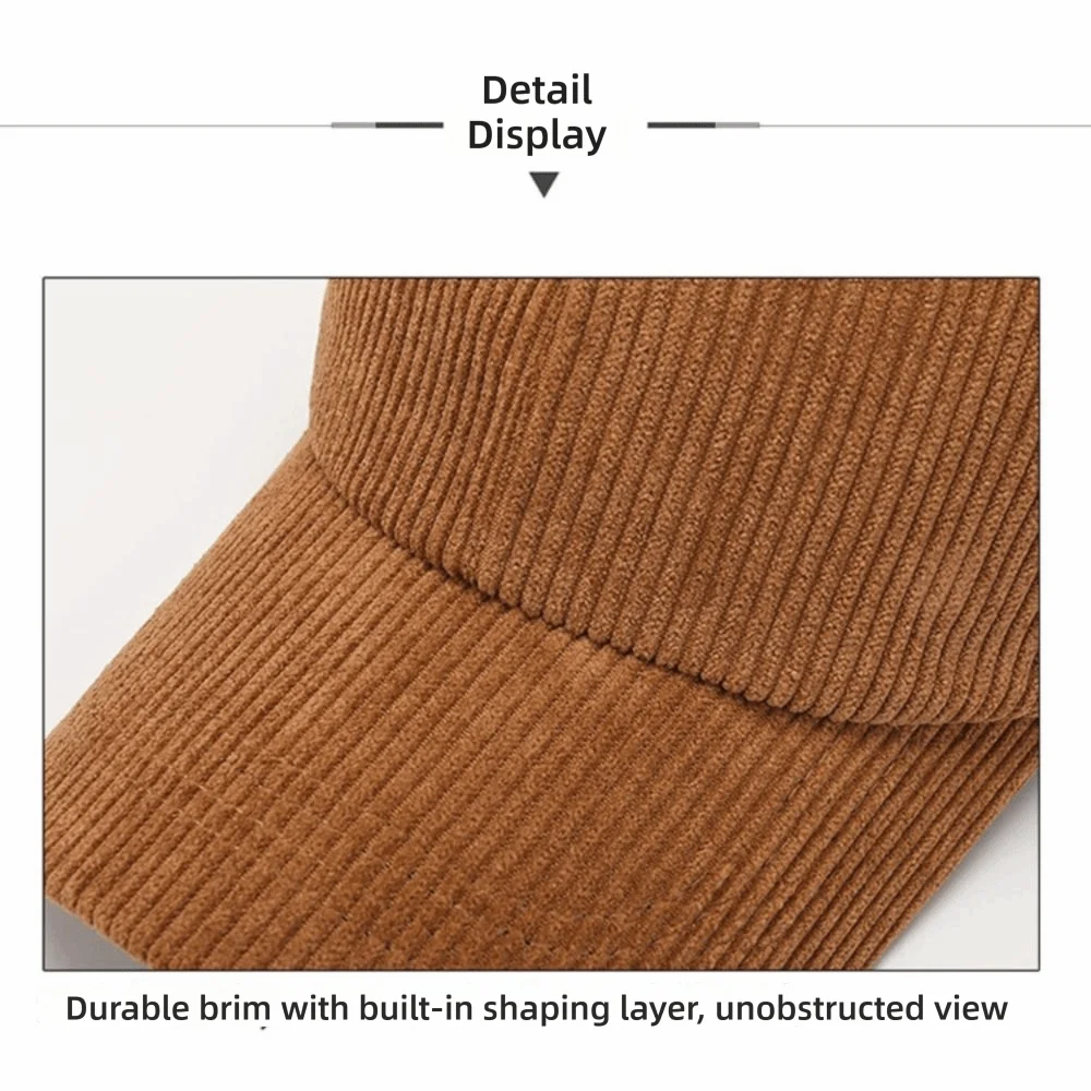 Neue Modische Hochwertige Tragbare Langlebige Verstellbare Baseballkappe im Vintage-Stil Einfarbiger Cord-Hut Unisex Baseballmütze – Detail 5