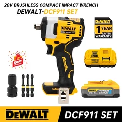 DEWALT Impact Wrench DCF911 20V Lithium Battery High Torque 380 N.m Brushless Motor Cordless Rechargeable Wrench DCB118 DCB115