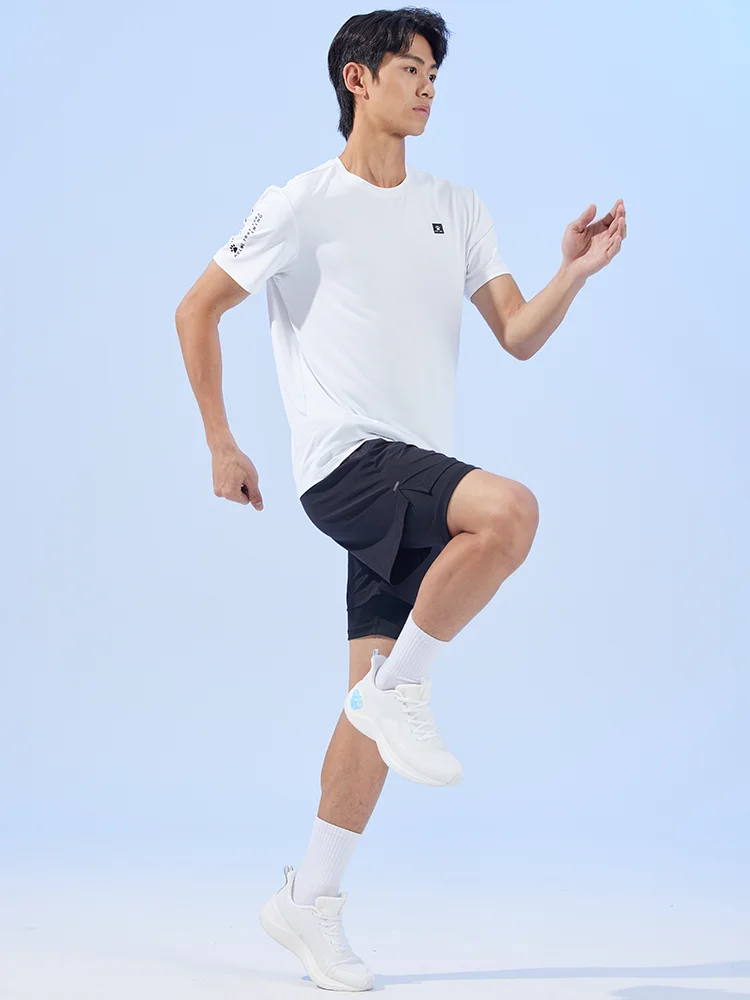 Kelme Training Running pantaloncini sportivi da uomo 2024 Summer Fitness collant finti pantaloni intrecciati a due pezzi per protezione traspirante