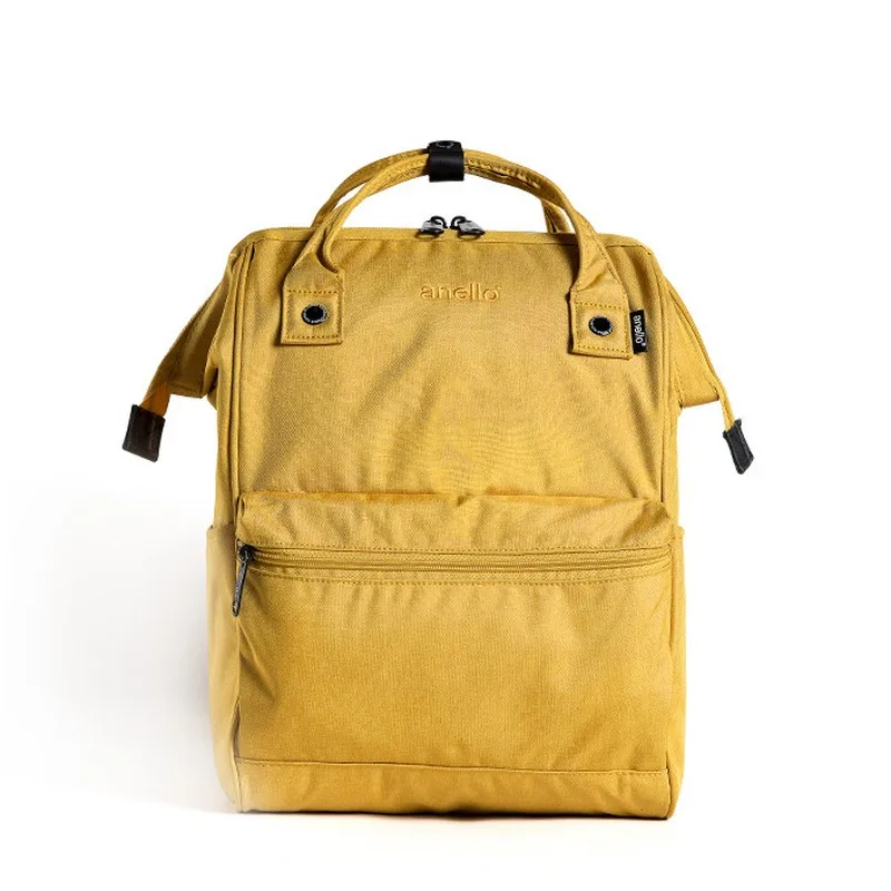 Candy Color Anello Bag Large-capacity Women's Backpack Linen And Oxford Waterproof Laptop Bag Preppy Style Boys&Girls Schoolbag