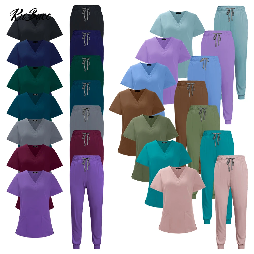 Medicos Uniformes 애완 동물 클리닉 간호사 작업복 의료 스크럽 유니폼 여성 치과 의사 의료 간호사 유니폼 수술 의상