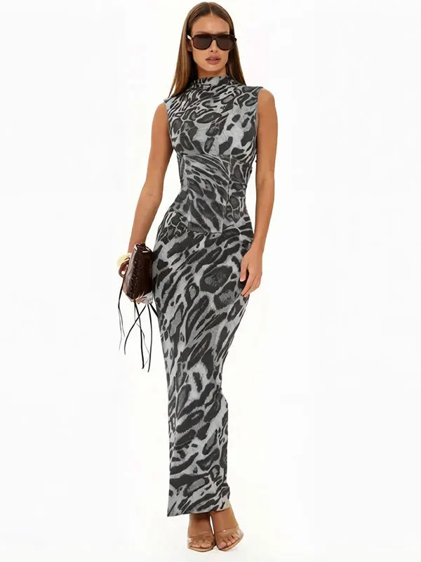 2026 Spring and Summer New Waist Slim Fish Bone Shape Drawstring Dress Women's Two-piece Set