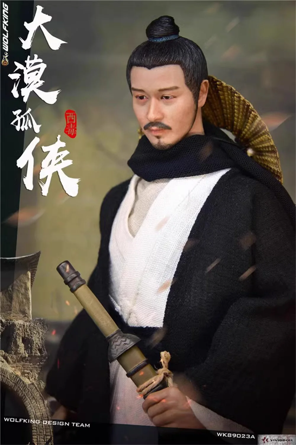 1/6 WOLFKING WK89023A Old Vintage Asia Dynasty Ming Kung Fu Soldier Leslie Cheung Warrior with Platform Model For Collect