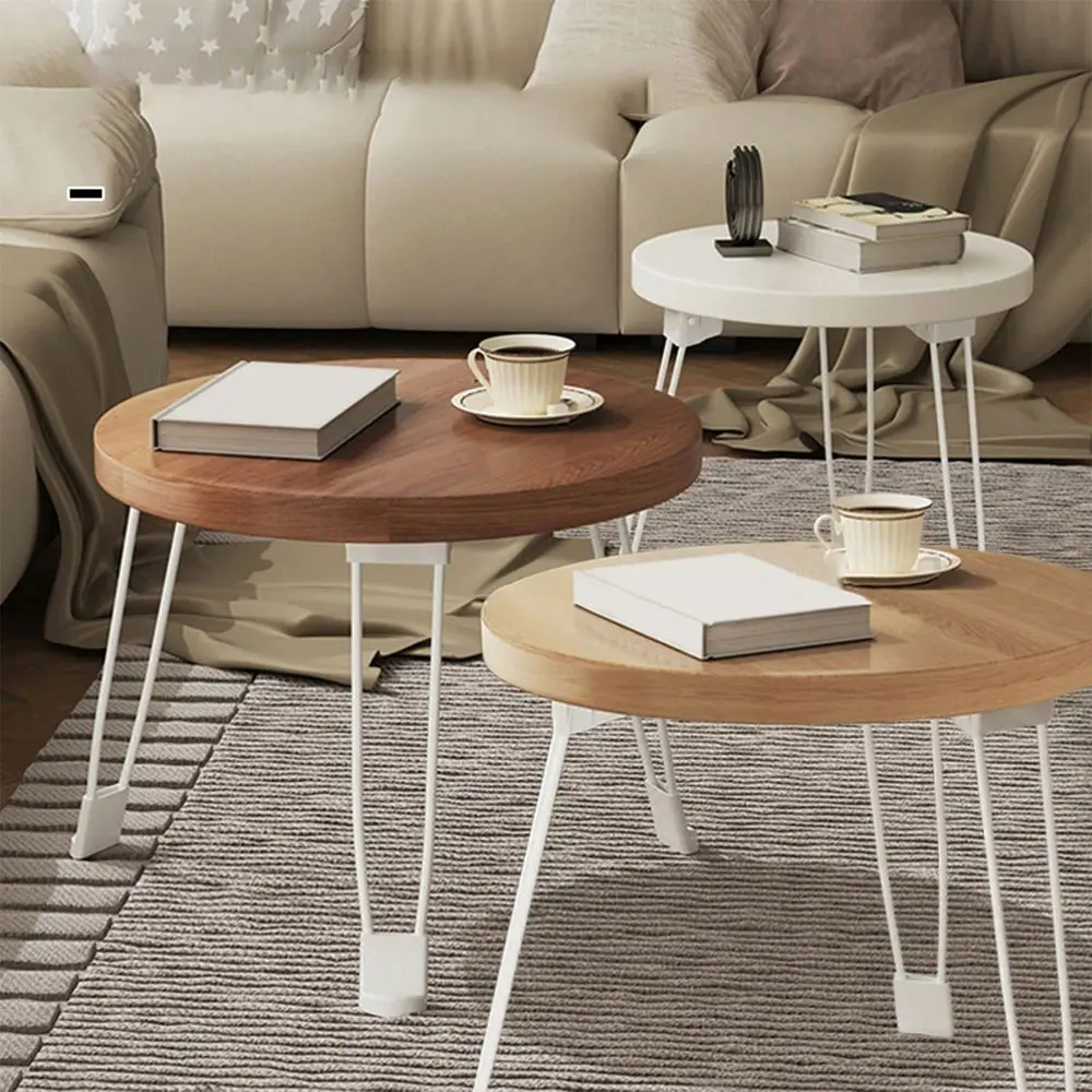 

Small Table Movable Small Round Table Foldable Small Coffee Table Small Dining Table Suitable For Use Beside To The Sofa