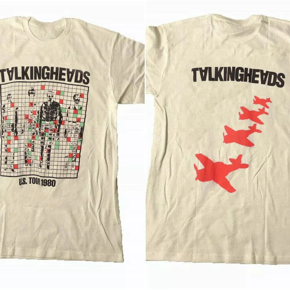 Talking Heads Band Tour 1980 Double Sided T Shirt Full Size S-5XL BE2958