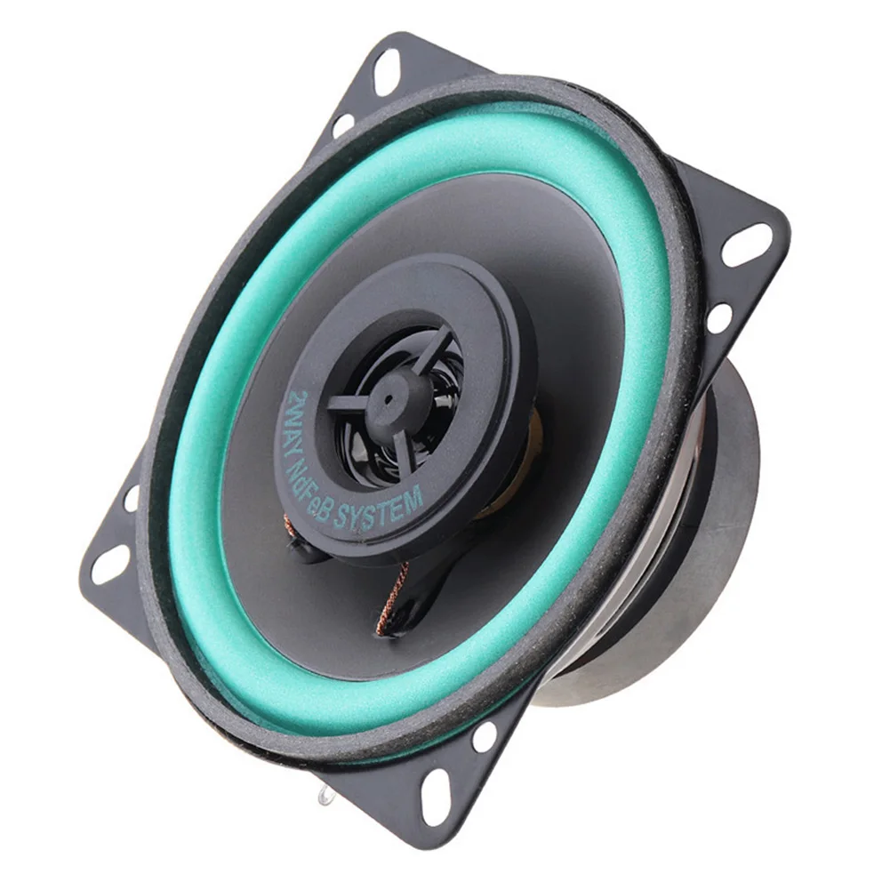 VO-402 4 inch 2 Way 100W Universal Car HiFi Coaxial Speaker Rubber Metal Audio Loudspeaker for Vehicle Audio System