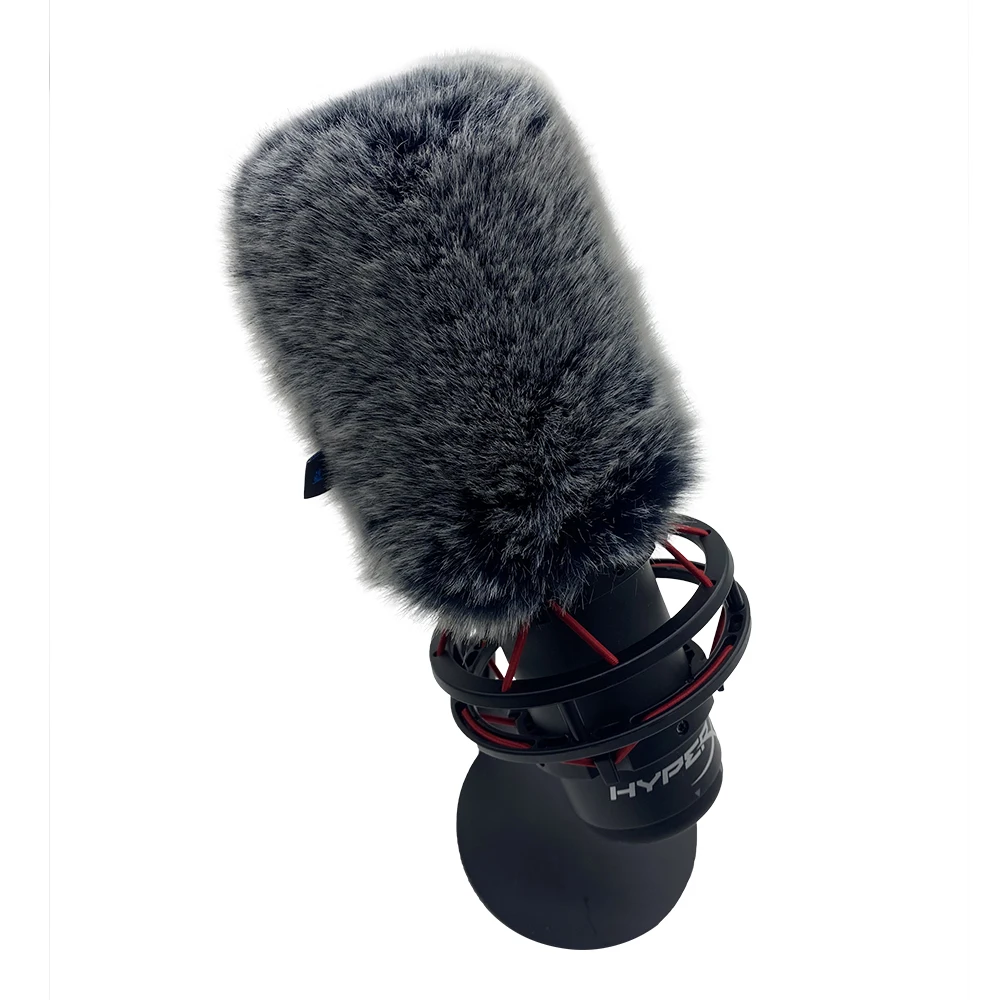 Dead Cat Outdoor Artificial Fur Wind Microphone Cover Muff Windscreen Sleeve Shield For Hyper X QuadcastS Whindshield Pop Flite