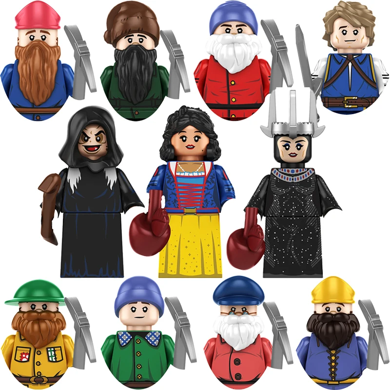 

Новые кирпичи «Белоснежка принц» для игрушек, подарки на Хэллоуин, артры, мини-фигурки, детские строительные блоки для вечеринок, подарки