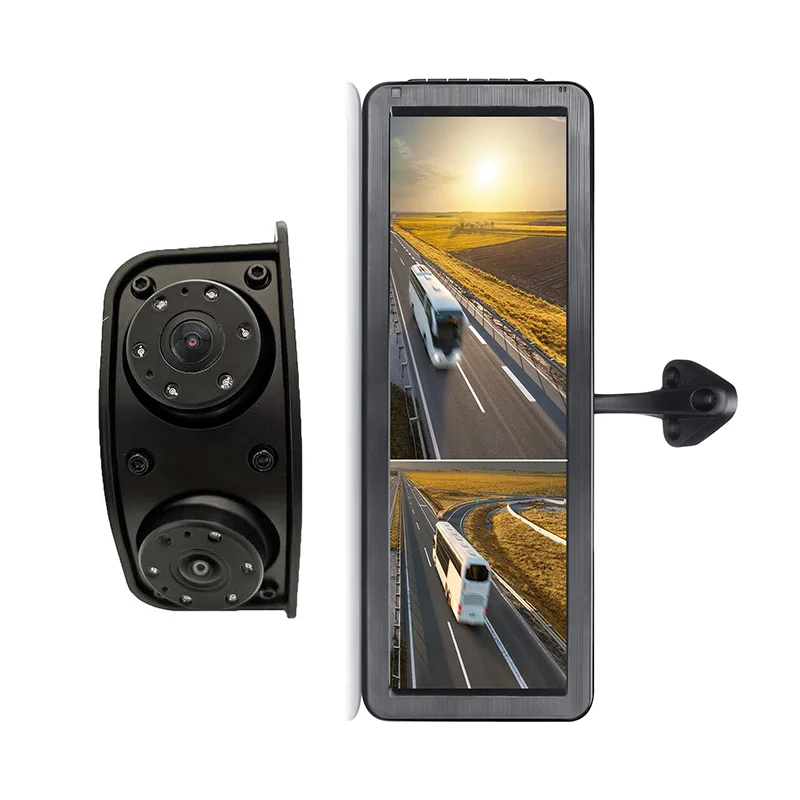 12.3 Inch Blind Spot Detection Bus Side View Monitoring System 1080P Waterproof Car Rearview Mirror Camera