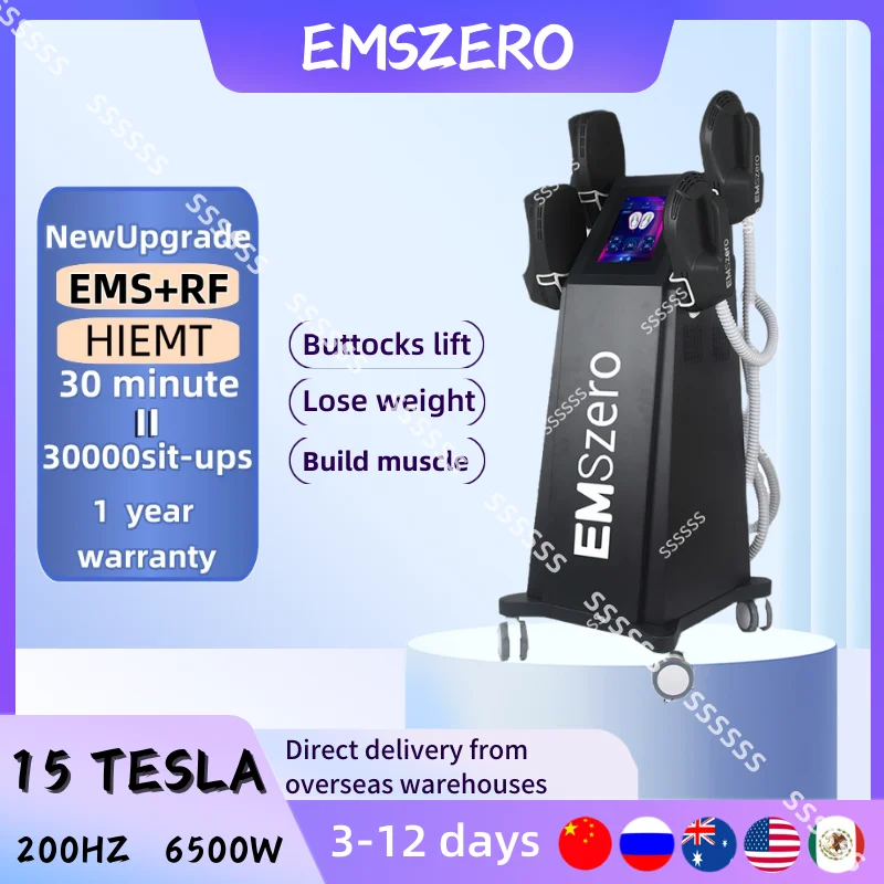 EMSzero NEO Body Sculpt Machines Professional 6500w 15Tesla 200HZ RF Slimming EMS Hiemt Muscle Stimulate Device Fat Removal 2025