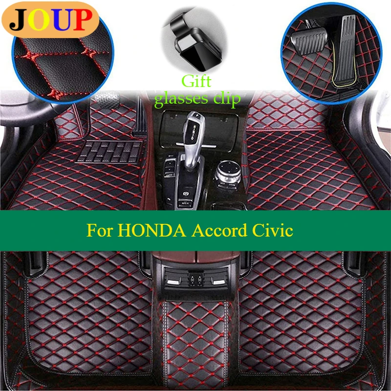 

For HONDA Accord Civic Sedan/Hatchback 4-Door Car Foot Mats Luxury Waterproof Carpet Covers Accessories Left /Right Hand Drive