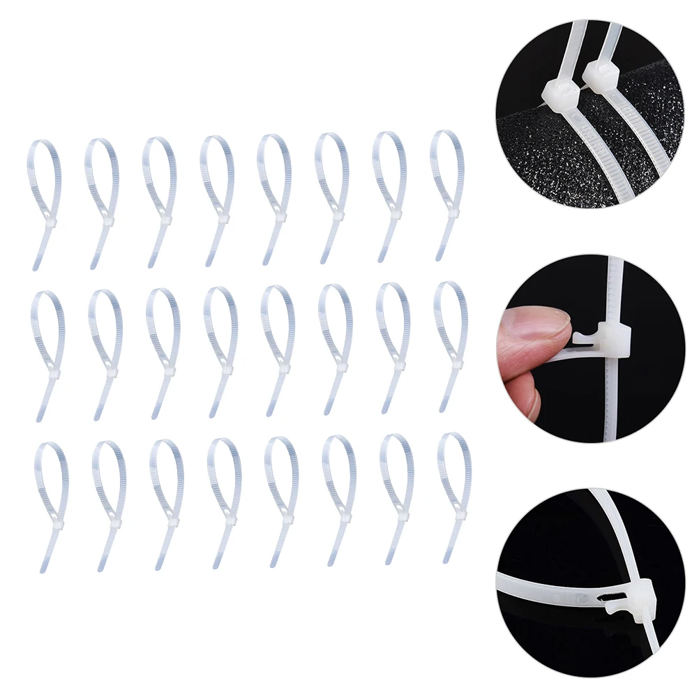 

100Pcs Releasable Nylon Ties Durable Reusable Zip Ties Adjustable Cable Tie Wraps for Organizing Wires Packing Bags