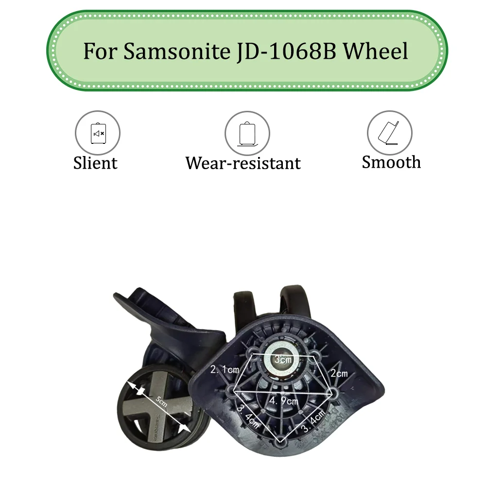 

For Samsonite JD-1068B Universal Wheel Replacement Suitcase Silent Smooth Shock Absorbing Durable Convenient Accessories Wheels