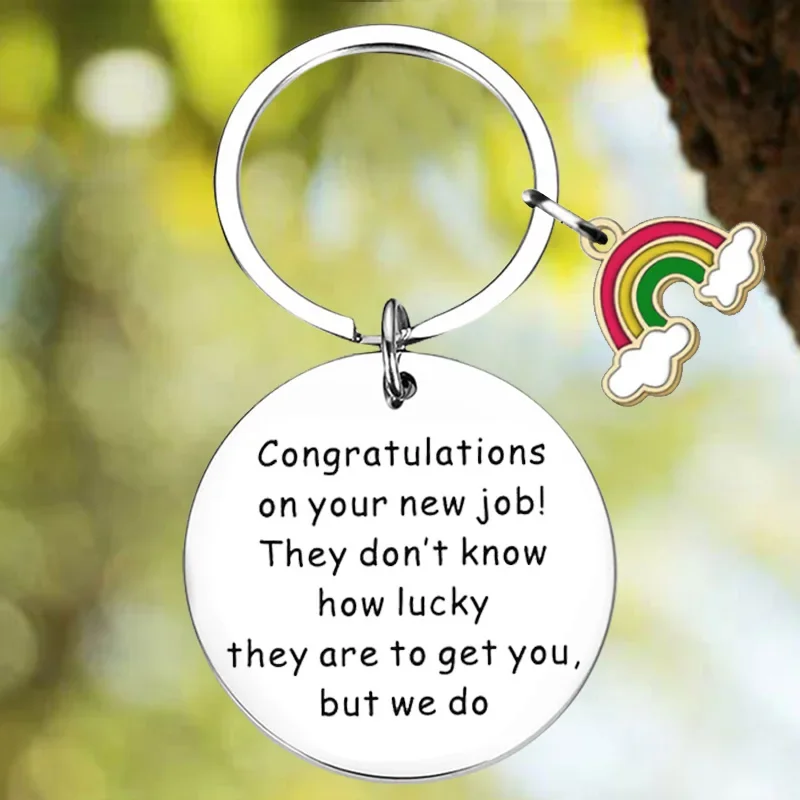 New New Beginnings Gift Keychain Pendant Congratulations On Your New Job Key Chains Coworker Colleague Leaving Gift