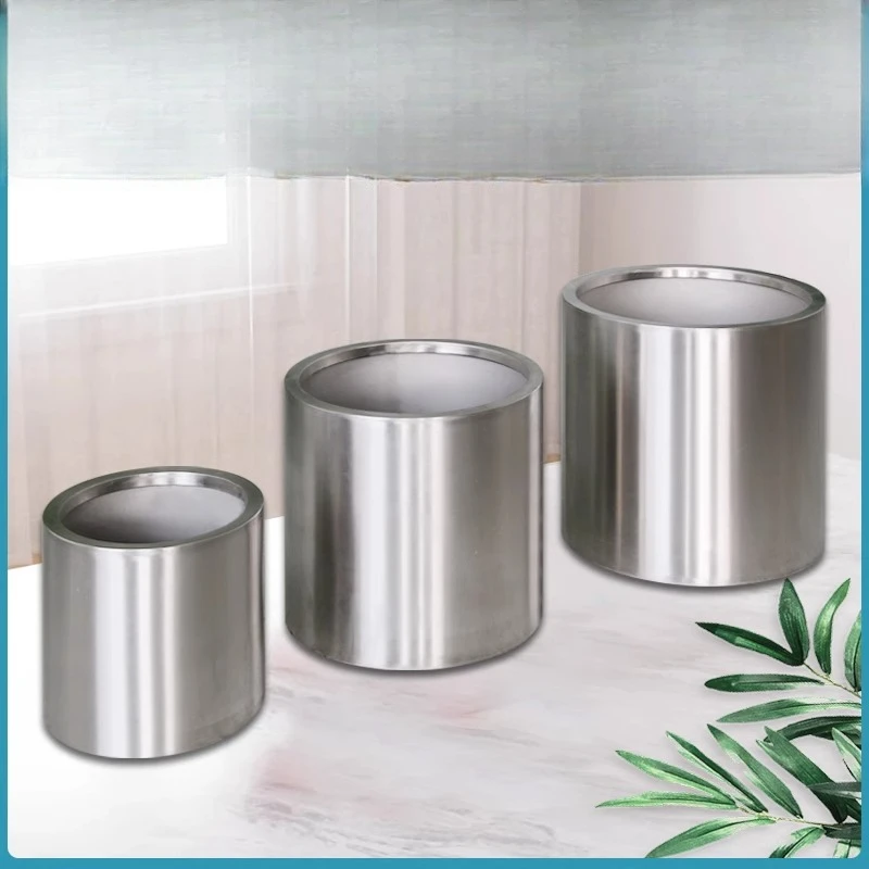 

Stainless steel flower box outdoor flower pot finished flower bed commercial street pendulum