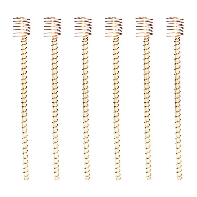 

6Pcs Electroculture Plant Stakes Gardening Copper Coil Antennas for Growing Garden Plants and Vegetables with Sticks Support