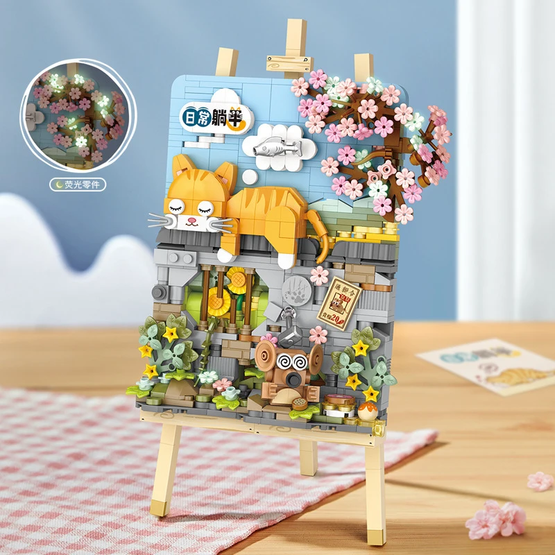 

LOZ Creative 3D Building Block Painting Frame Ornament Assembly Toy