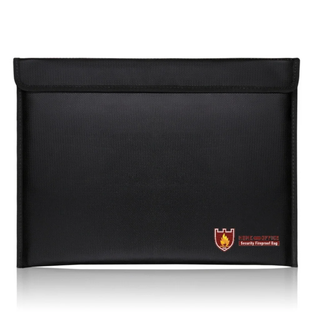 A4 Storage Pouch Silicone-Coated Cash Passport Holder Fireproof Document Organizer  Waterproof File Bag For Home Legal