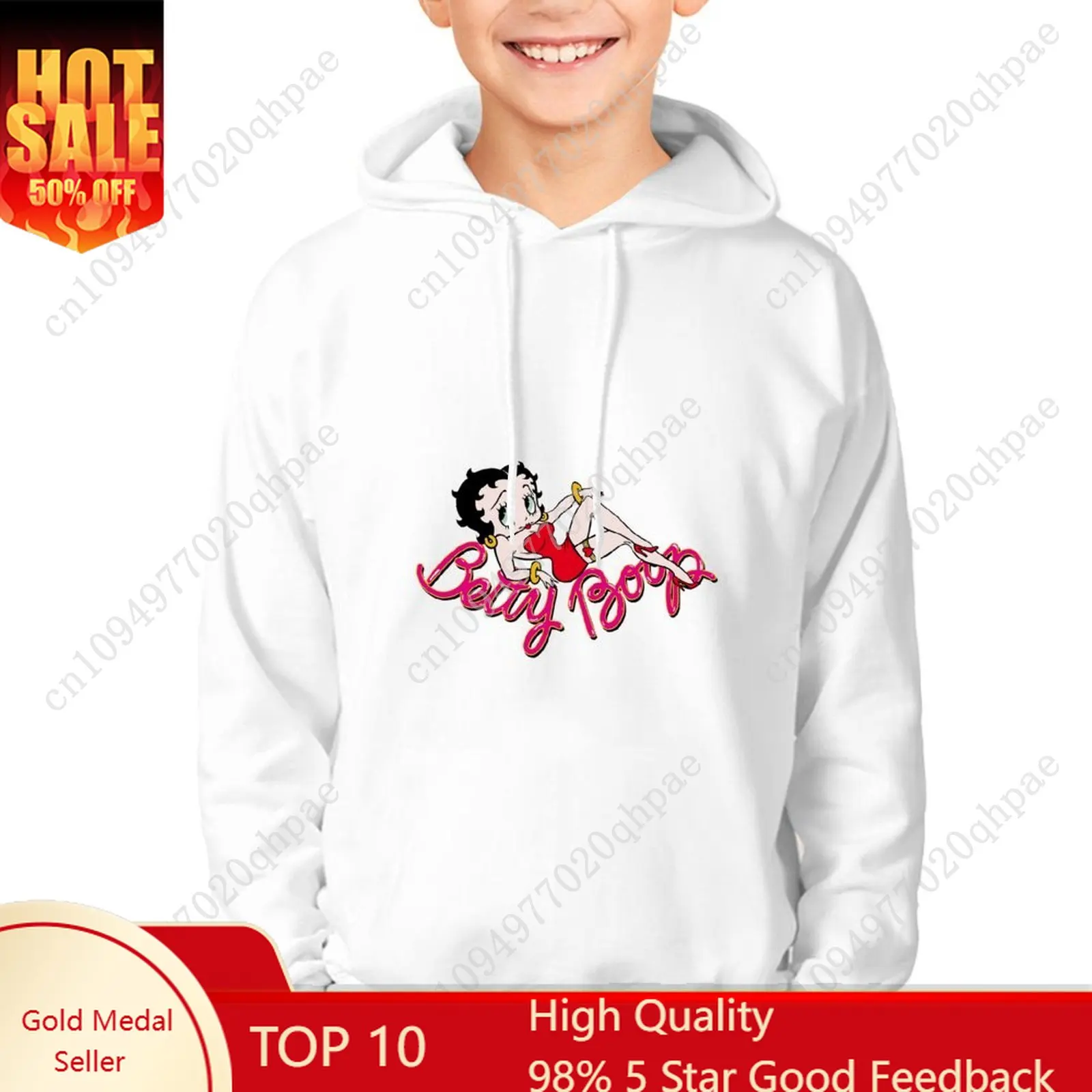 

B-Boops Hoodie B-Bettys Boys Girls Childs Cotton high quality sweatshirt lightweight Comfortable Custom Made Spring Autumn Tops